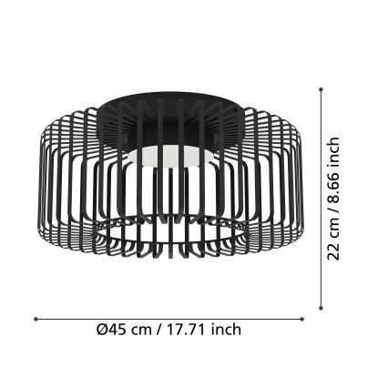 Eglo - LED RGBW Stmievateľné stropné svietidlo LED/22W/230V 2700-6500K