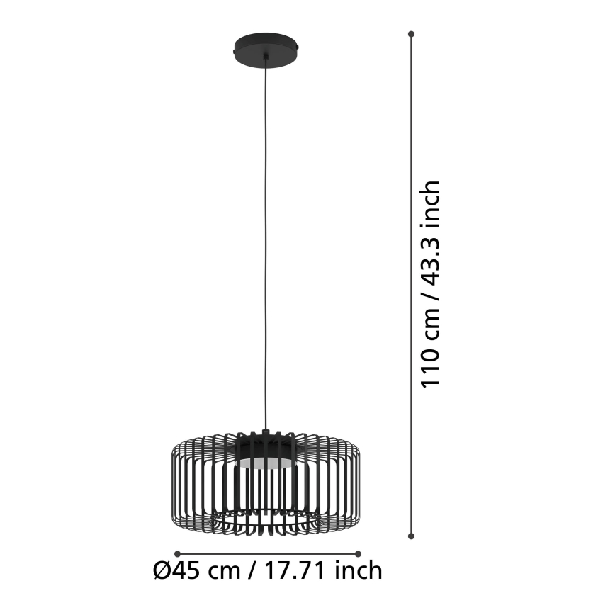 Eglo - LED RGBW Stmievateľný luster na lanku LED/22W/230V 2700-6500K