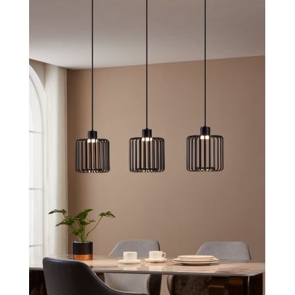 Eglo - LED RGBW Stmievateľný luster na lanku 3xLED/3,7W/230V 2700-6500K