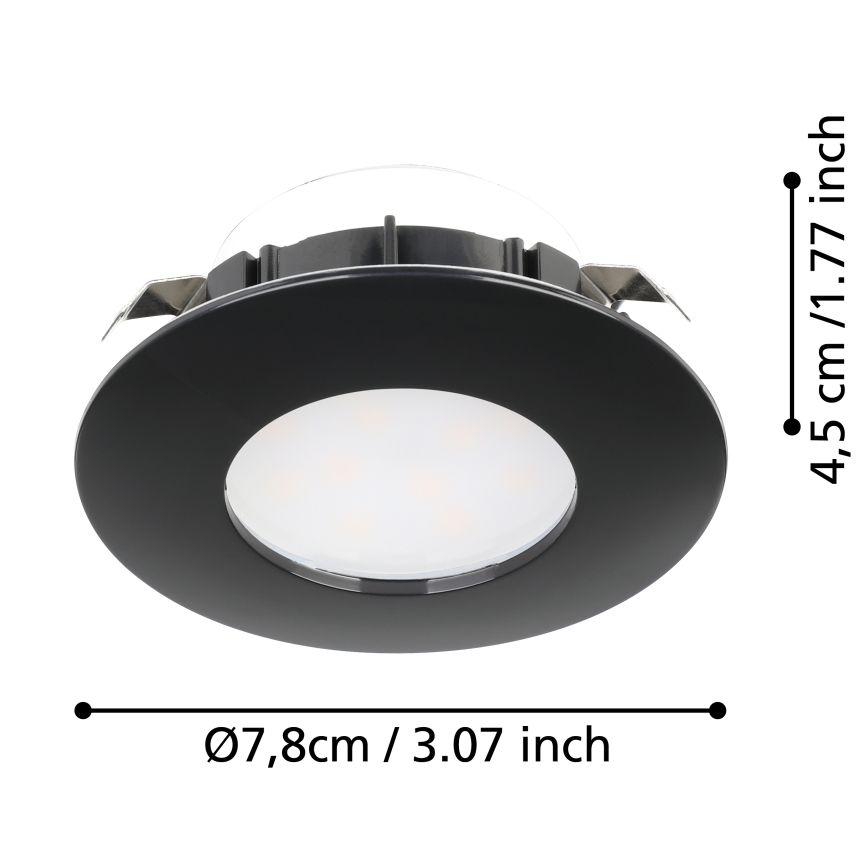Eglo - SADA 3x LED Kúpeľňové podhľadové svietidlo PINEDA LED/4,9W/230V IP44