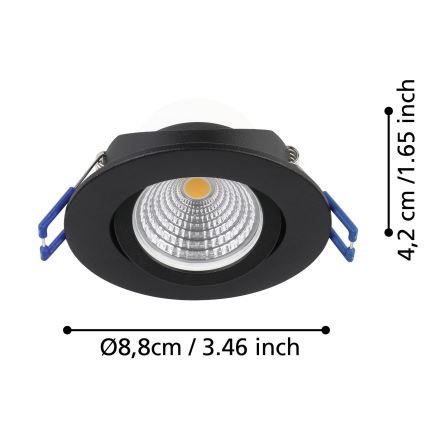 Eglo - SADA 3x LED Stmievateľné podhľadové svietidlo SALICETO LED/6W/230V