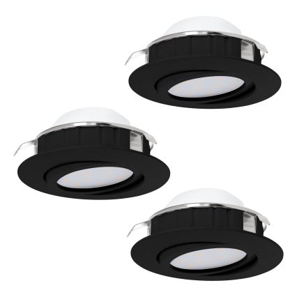 Eglo - SADA 3x LED Stmievateľné podhľadové svietidlo PINEDA LED/5,5W/230V