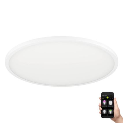 Eglo - LED Stmievateľné stropné svietidlo LED/33,5W/230V pr. 45 cm biela