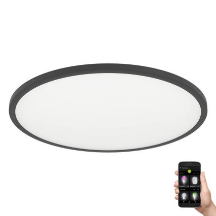 Eglo - LED Stmievateľné stropné svietidlo LED/33,5W/230V pr. 45 cm čierna