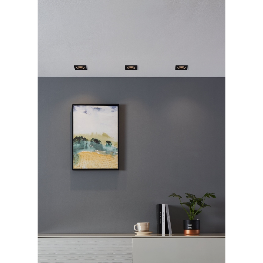 Eglo - LED RGBW Stmievateľné podhľadové svietidlo LED/4,7W/230V čierna