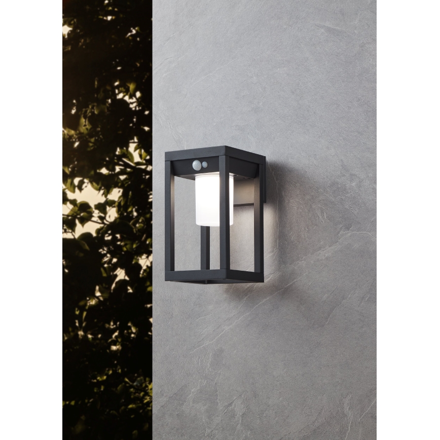 Eglo - LED Solárne nástenné svietidlo so senzorom LED/3,7W/3,7V 2000 mAh IP44