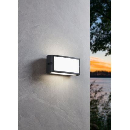 Eglo - LED Vonkajšie nástenné svietidlo LED/10,5W/230V antracit IP54