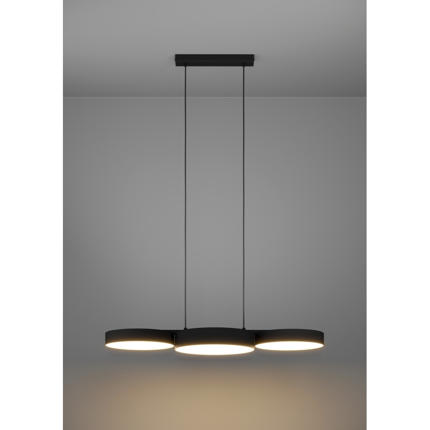Eglo - LED RGBW Stmievateľný luster na lanku 3xLED/7,5W/230V 2700-6500K čierna