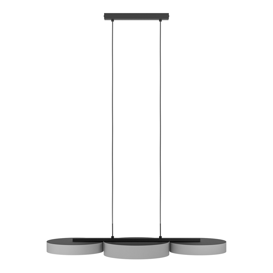 Eglo - LED RGBW Stmievateľný luster na lanku 3xLED/7,5W/230V 2700-6500K šedá