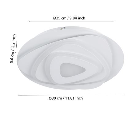 Eglo - LED Stropné svietidlo LED/14,7W/230V pr. 30 cm