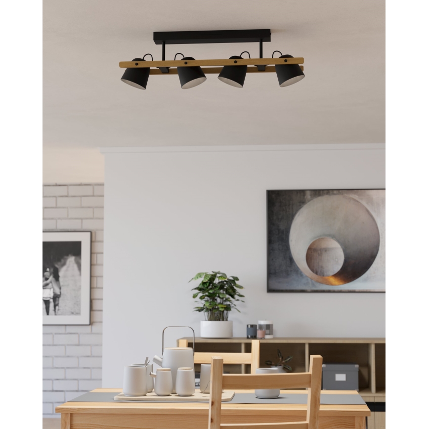 Eglo - LED RGBW Stmievateľný prisadený luster 4xLED/3,7W/230V 2700-6500K
