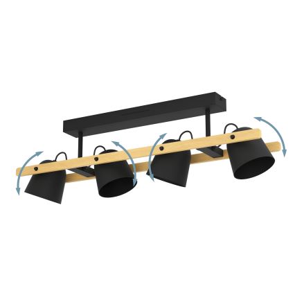 Eglo - LED RGBW Stmievateľný prisadený luster 4xLED/3,7W/230V 2700-6500K
