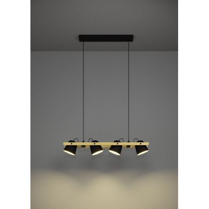 Eglo - LED RGBW Stmievateľný luster na lanku 4xLED/3,7W/230V 2700-6500K