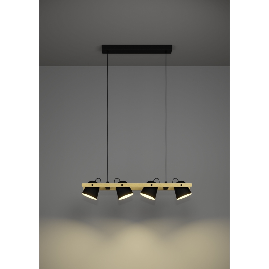 Eglo - LED RGBW Stmievateľný luster na lanku 4xLED/3,7W/230V 2700-6500K
