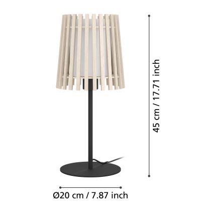 Eglo - Stolná lampa 1xE27/25W/230V