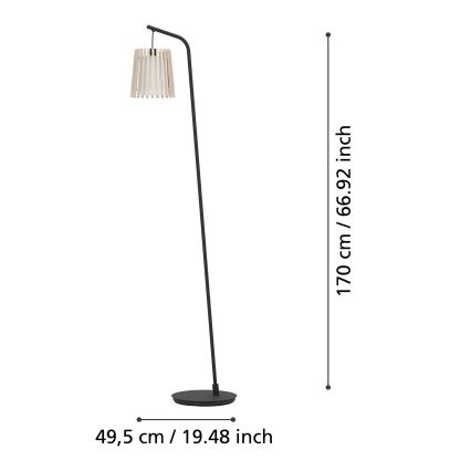 Eglo - Stojacia lampa 1xE27/25W/230V