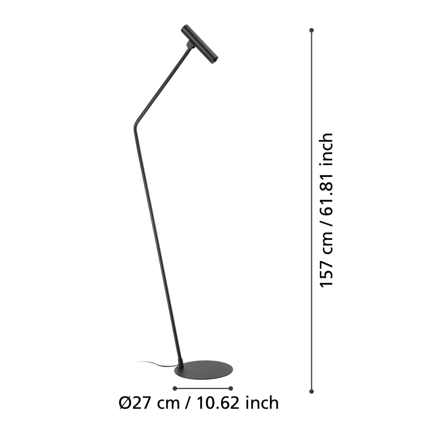 Eglo - LED Stojacia lampa LED/5W/230V 3000K čierna