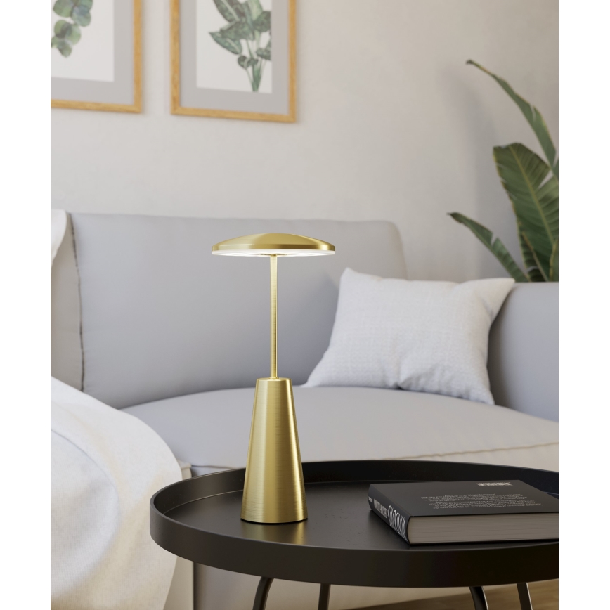 Eglo - LED Stmievateľná dotyková vonkajší lampa LED/2,8W/5V 2400K/3000K/4000K 5200 mAh IP54 zlatá