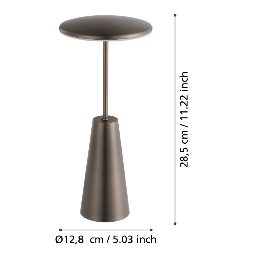Eglo - LED Stmievateľná dotyková vonkajšia lampa LED/2,8W/5V 2400K/3000K/4000K 5200 mAh IP54 béžová