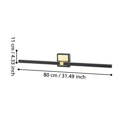 Eglo - LED Kúpeľňové nástenné svietidlo LED/17,5W/230V IP44