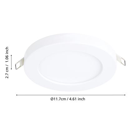 Eglo - LED Podhľadové svietidlo LED/5,5W/230V 3000K biela