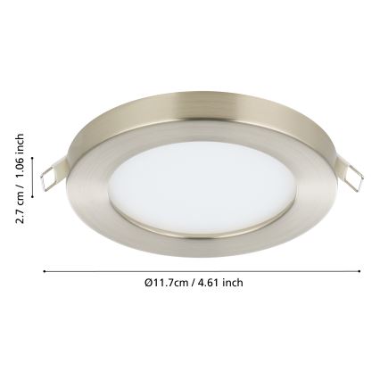 Eglo - LED Podhľadové svietidlo LED/5,5W/230V 3000K chróm