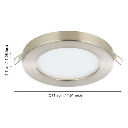 Eglo - LED Podhľadové svietidlo LED/5,5W/230V 4000K chróm