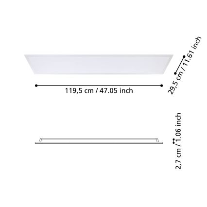 Eglo - LED Prisadený panel LED/34,5W/230V 120x30 cm