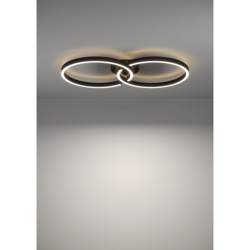 Eglo 900955 - LED RGBW Stmievateľné stropné svietidlo LED/19,5W/230V 2700-6500K čierna + diaľkové ovládanie