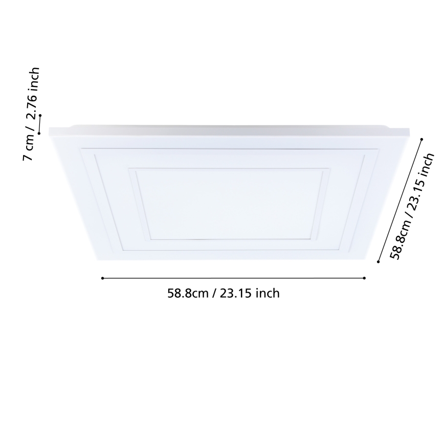 Eglo - LED RGBW Stmievateľné stropné svietidlo LED/29W/230V 3000-6500K + diaľkové ovládanie