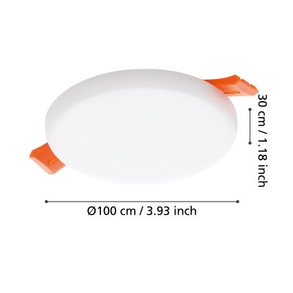 Eglo - LED Kúpeľňové podhľadové svietidlo LED/5,5W/230V pr. 10 cm IP65