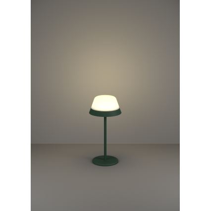 Eglo - LED RGBW Stmievateľná dotyková vonkajšia lampa 2v1 LED/1,5W/5V 2600 mAh IP54 zelená
