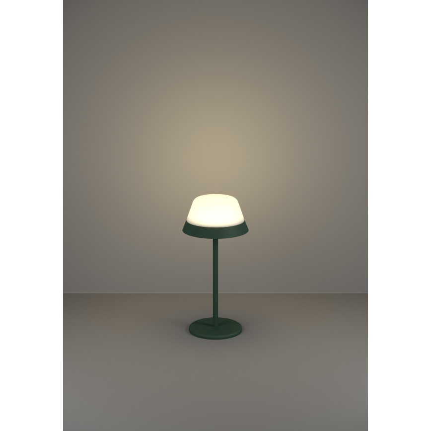 Eglo - LED RGBW Stmievateľná dotyková vonkajšia lampa 2v1 LED/1,5W/5V 2600 mAh IP54 zelená