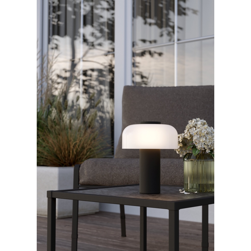 Eglo - LED Stmievateľná dotyková vonkajšia lampa LED/2,25W/5V 2400-4000K 5200 mAh IP44 čierna/biela