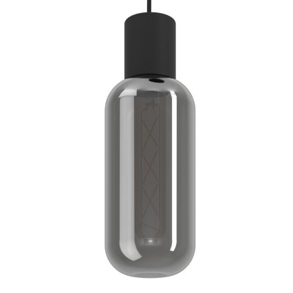 Eglo - Závesný luster na lanku 3xE27/4W/230V čierna/dymová
