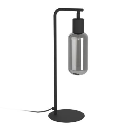 Eglo - Stolová lampa 1xE27/4W/230V čierna/dymová