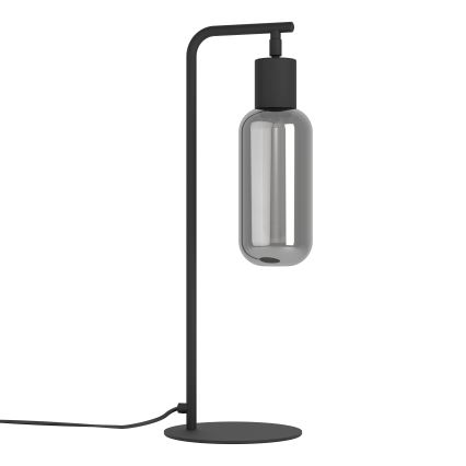 Eglo - Stolová lampa 1xE27/4W/230V čierna/dymová
