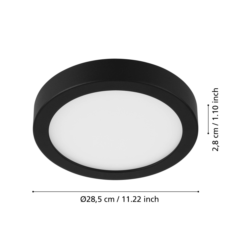 Eglo - LED Stropné svietidlo so senzorom LED/20,5W/230V 3000K čierna