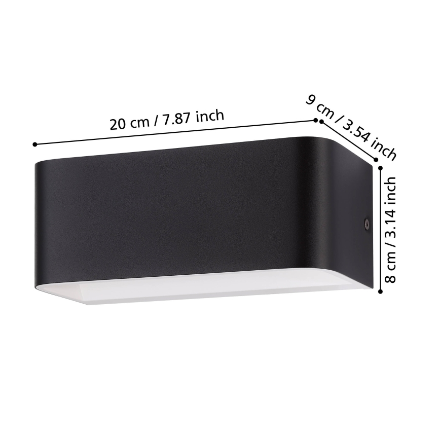 Eglo - LED Nástenné svietidlo LED/10W/230V 3000K čierna