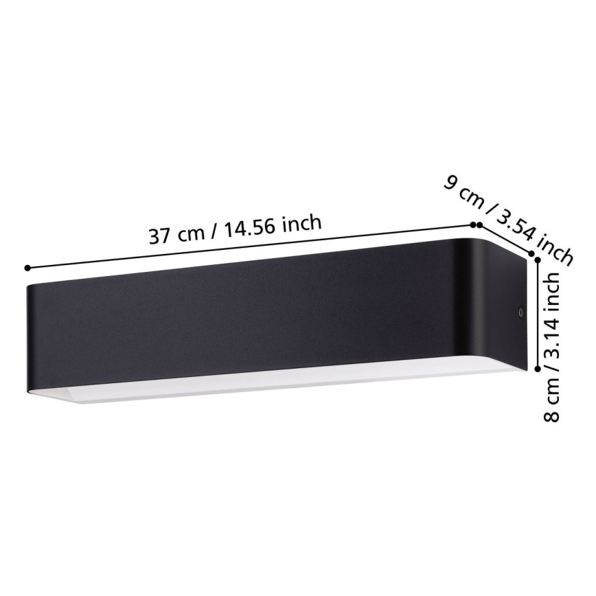 Eglo - LED Nástenné svietidlo LED/12W/230V 3000K čierna