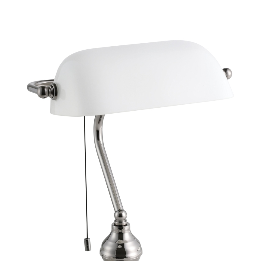Eglo - Stolná lampa 1xE27/60W/230V biela/lesklý chróm
