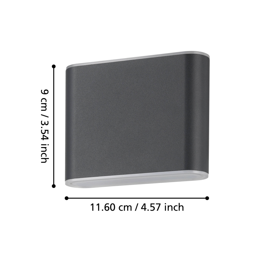 Eglo - LED Vonkajšie nástenné svietidlo 2xLED/2,9W/230V 3000K/4000K/6500K IP65