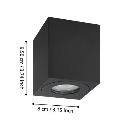Eglo - Vonkajšie bodové svietidlo 1xGU10/5W/230V 8x8cm IP44