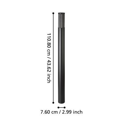 Eglo - Vonkajšia lampa 1xE27/15W/230V 110 cm IP54