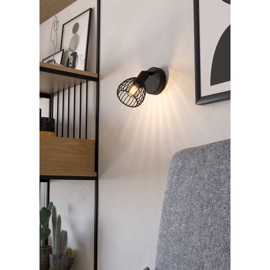Eglo - Nástenné svietidlo 1xE14/40W/230V čierna