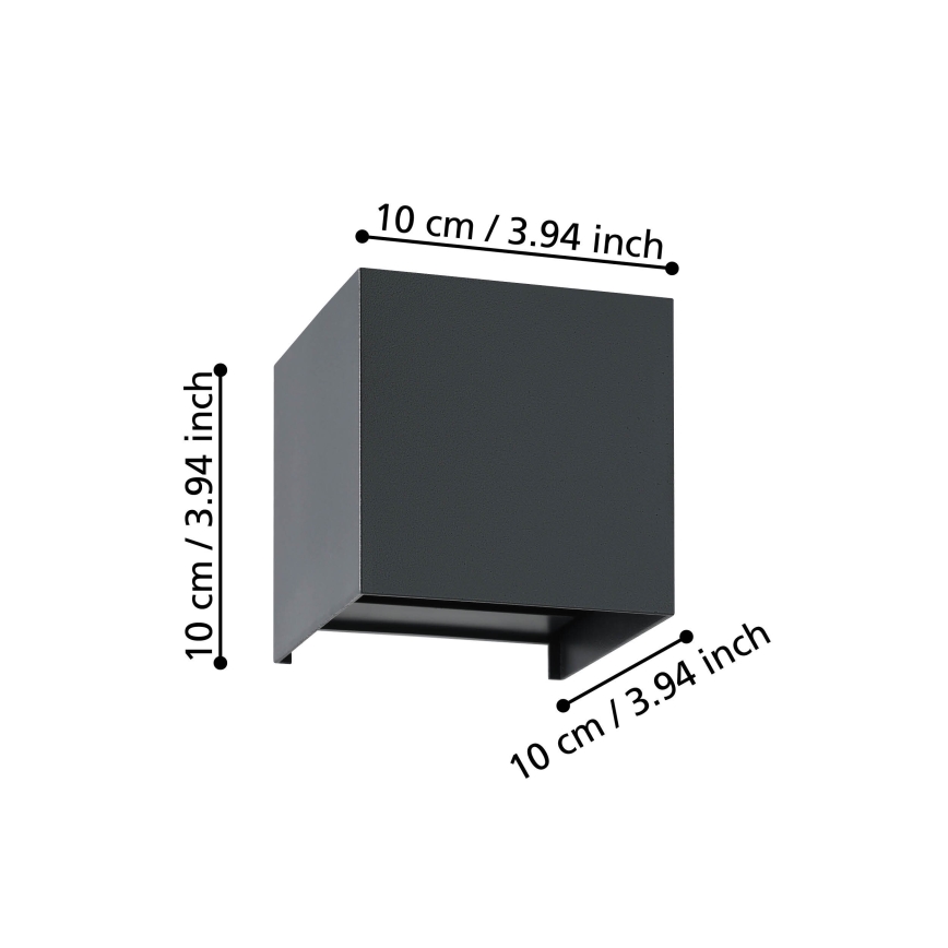 Eglo - LED Nástenné svietidlo 2xLED/1,5W/230V 3000K čierna