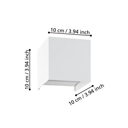 Eglo - LED Nástenné svietidlo 2xLED/1,5W/230V 3000K biela