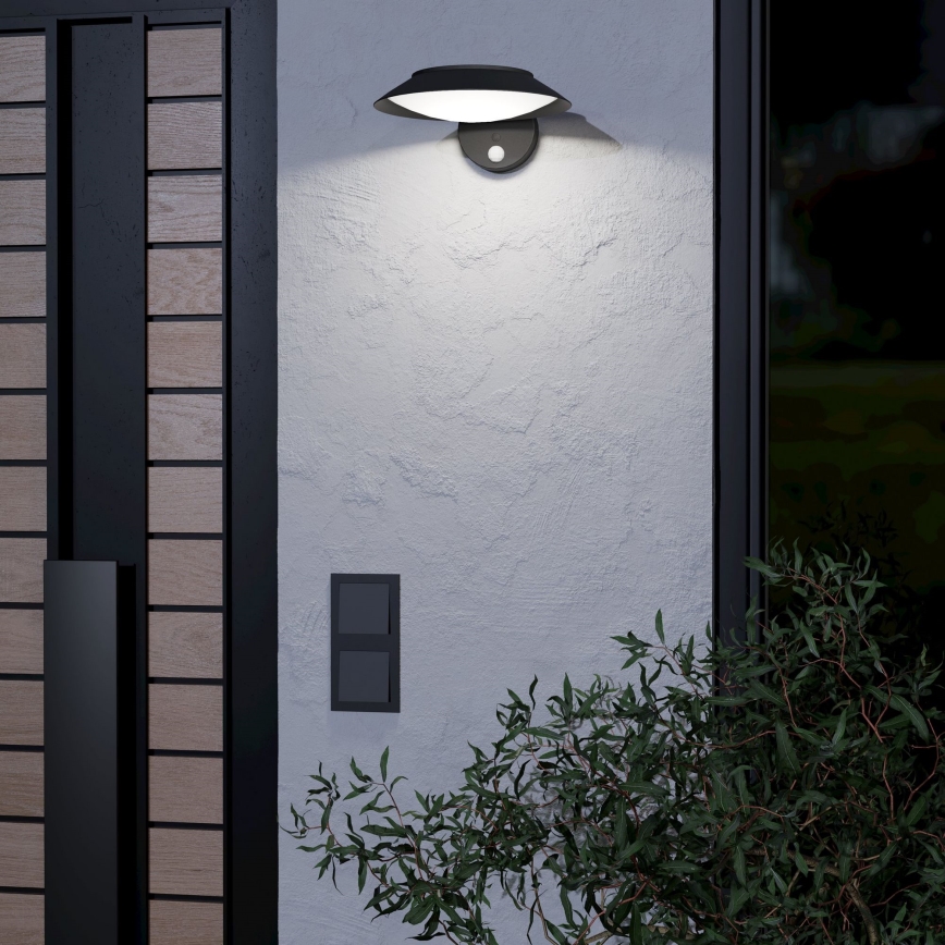 Eglo - LED Solárne nástenné svietidlo so senzorom LED/7W/3,7V 2200 mAh IP44