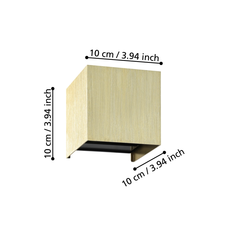 Eglo - LED Nástenné svietidlo 2xLED/1,5W/230V 3000K zlatá