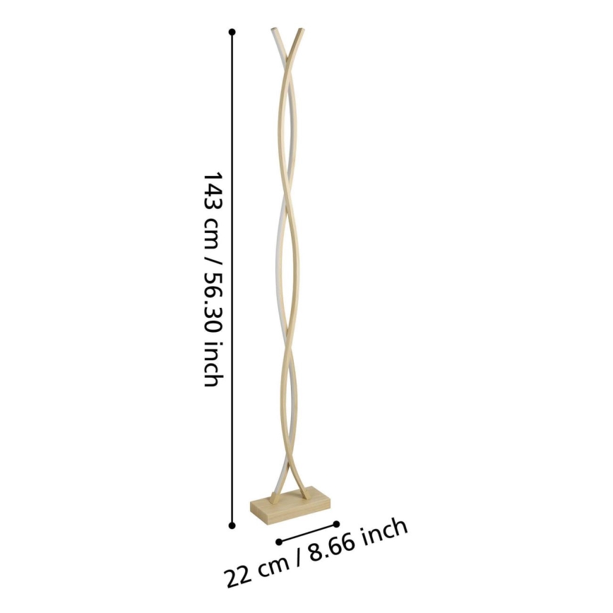 Eglo - LED stojacia lampa LED/36W/230V zlatá